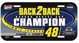 Jimmie Johnson NASCAR #48 2007 Back 2 Back Champion License Plate