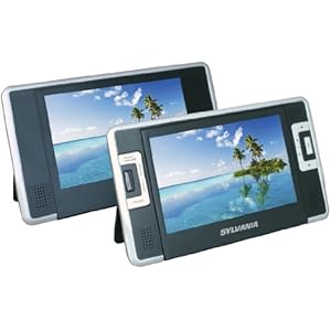 Sylvania SDVD8732 7-Inch Dual Screen Portable DVD Player with Built In 5 Hour Battery Life and USB/SD Card Reader