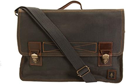 DamnDog Work Bag Canvas Flapover Messenger 15" Computer Bag - Rebel Gray