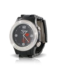 Fashion S-Pulse Heart Rate and Dual Time Zone Watch with Large LED Readout (Ladies, Black)