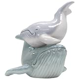 Westland Giftware Mwah Magnetic Mother Humpback Whale and Calf Salt and Pepper Shaker Set, 3-1/2-Inch