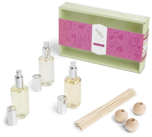 Image of Xela Harmony Trias Aromasticks and Room Spray In Creme Brulee, Spice & Vanilla Latte, 4-Ounce Bottles