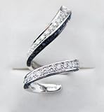 18k White Gold Diamond and Sapphire Palmiero Jewellery Design Ring