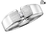 Men's Diamond Ring 1/10 Carat (ctw) in White Gold