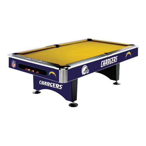 San Diego Chargers Team Logo 8 Foot Pool Table WITH Logo Felt