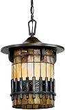 Autumn Ridge Tiffany Outdoor Light Hanging Fixture - 16.5 tall