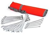 Crescent CCWS5 Metric Combination Wrench Set with Roll Pouch, 15 Piece by Apex Tool Group [並行輸入品]