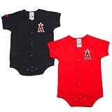 Los Angeles Angels of Anaheim 2-pack Newborn Creeper Set by Majestic Athletic