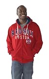 MLB Men's Boston Red Sox Full Zip Fleece Hood, Red, X-Large