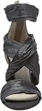 All Black Womens Eel Wrapper Ankle-Wrap Sandal - Womens Shoes Sandal