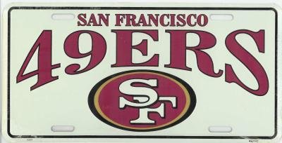 San Francisco 49ers NFL Metal License Plate