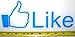 Facebook Style LIKE HQ Single Color Light Blue 9.25