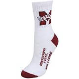 Mississippi State Bulldogs White Ladies 9-11 Cuff Socks