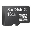 SanDisk 16 GB microSDHC Flash Memory Card SDSDQ-016G (Bulk Packaging)