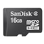 SanDisk 16 GB Class 2 microSDHC Flash Memory Card SDSDQ-016G (Bulk Packaging)
