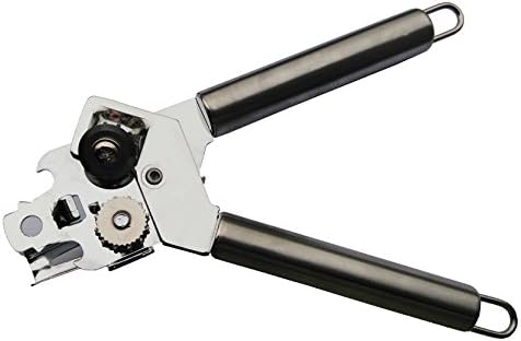 Tianlun® Manual Can Opener Heavy Duty Stainless Steel Smooth Edge Best for Arthritis and Seniors.