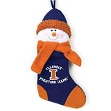 Illinois Fighting Illini NCAA Snowman Holiday Stocking (22)