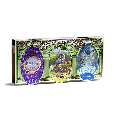 Abbaye de Flavigny Boxed Trio Violet Anise Mint Drops - 1.76 oz. x 3 by Abbaye de Flavigny