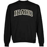 NCAA Idaho Vandals Black Arch Applique Crew Neck Fleece Sweatshirt