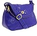 Marc by Marc Jacobs Classic Q Natasha Leather Crossbody Shoulder Bag Purse Blue Violet