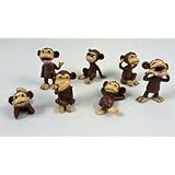 100 Monkey Figures Tiny Plastic Monkey Figures * Bulk Bag 100 Party Favors