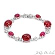 Jaqu De Lili! Made in USA Vibrant Bracelet With 46.40ctw Clean Diamonds and Rubies Made of 14K Gold