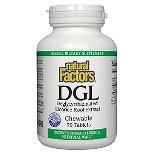 Natural Factors Dgl Chewable  400mg , 90 Chewable Tablets