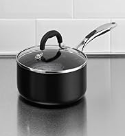 16cm Black Aluminium Non-Stick Saucepan