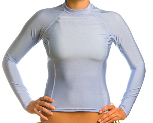 Women's UV Rash Guard Shirt - L/S Carolina Blue