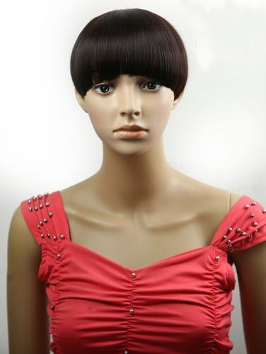 Onedor Clip in Clip on Women Ladies Girls Cute & lovely Neat Hair Bang Hair Extension Hair Piece (4#-Dark Brown)