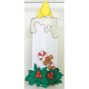 Candle Stick Outdoor Appliqued Wind Sock 24 by 