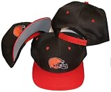 Cleveland Browns Vintage Two Tone Helmet Snapback Adjustable Plastic Snap Back Hat / Cap