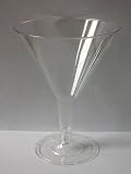 16 CLEAR PLASTIC MARTINI COCKTAIL WINE GLASSES - Perfect for any Party