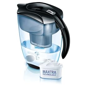 Brita Elemaris XL Black Water Filter Jug with Brita Meter
