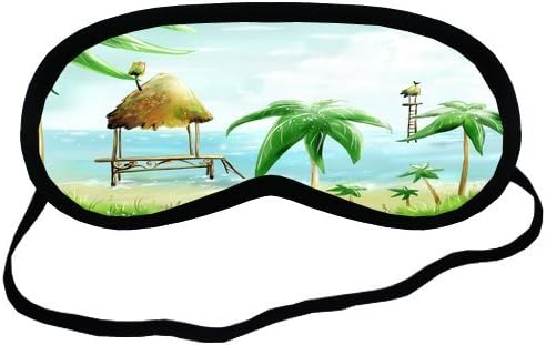 Ownhome Creative Fashion Cartoon Summer Fairy Tale Funny Custom Sleeping Mask Comfortable Soft Cotton Eye Mask Cover Blindfold For Nap, Meditation, Office, Travel