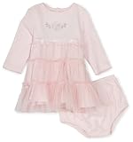 Little Me Bliss Dress With Panty, Pink, 3 Months