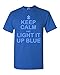 Keep Calm Light Up Blue T-shirt Autism Awareness Month Shirts 2XL Royal Blue ID 2