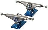 Independent Foil Series Stage 9 Skateboard Trucks - 129mm - Silver Hangar / Blue Base