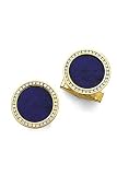 14k Gold and Diamond Lapis Cufflinks