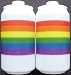 White Lantern with Rainbow Pride Flag String Lights (SJ)