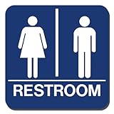 UPC 762529010792 product image for Lynch Signs 8 in. x 8 in. Sign Blue Plastic With Braille Restroom | upcitemdb.com