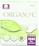 ORGANYC Hypoallergenic 100% Organic Cotton Pads Night Wings, 10-count Box
