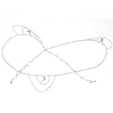 Back Belly Chain Body Jewelery In Silver