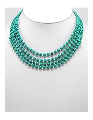 Turquoise Necklace In Brass