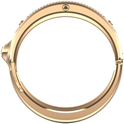 Xiaocai G1 Smart Jewelry Bracelet Bluetooth 3.0 4.0 3.7v-4.2v Voltage Answer Calls Bluetooth Selfie Sleep Test De-noise Microphone with 108 Diamonds 3 Led Light Support Ios 7.0 and Above Android 4.3 and Above Color Gold