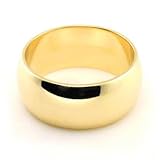 10K Yellow Gold Wedding Bands 8mm half round