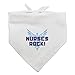 Graphics and More Nurses Rock RN Caduceus Staff of Hermes Dog Pet Bandana - White