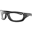 Bobster Rukus Adult Photochromic Sports Sunglasses w/ Free B&F Heart Sticker Bundle - Black/Clear