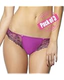 Felina Women's 3 Pack Rebecca Lace Bikini Panty