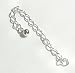 2pcs .925 Sterling Silver Bead Chain Bracelets/Necklace Extender W/4mm Dot Ball 2'/Findings